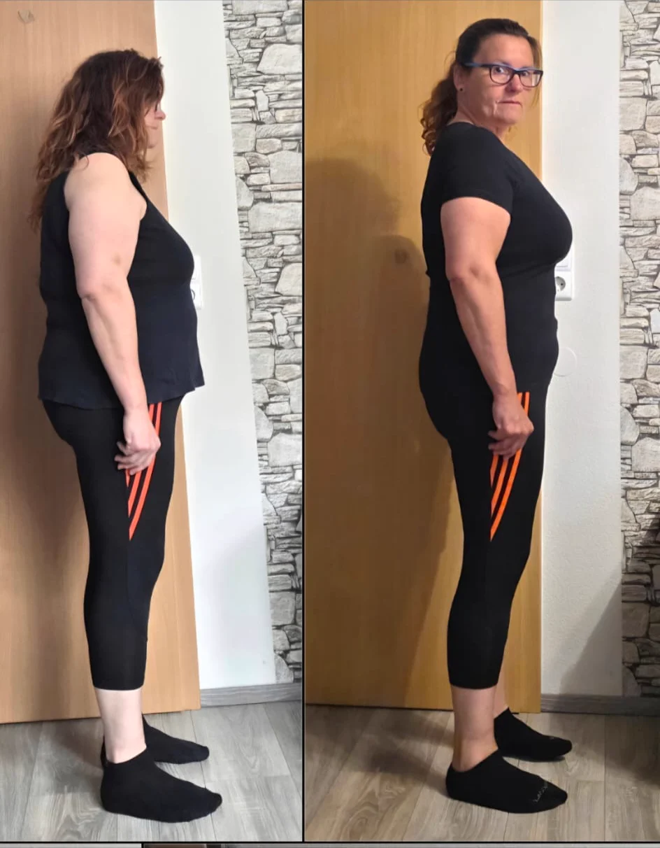Transformation einer Kundin — 13,5 kg in 6 Monaten abgenommen